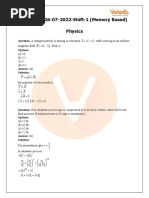 Jee Main 2022 26 July Morning Shift Question Paper With Solutions PDF