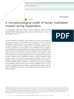A Microphysiological Model of Human Trophoblast Invasion During Implantation