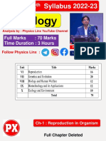 Class 12 Biology Syllabus 2022-23 Physics Linx