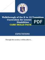 K to 12 Transition Curriculum Overview for Learners with Disabilities