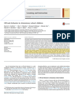 Off Task Behavior in Elementary School