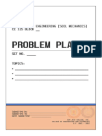 Problem Plates: Geotechnical Engineering (Soil Mechanics) CE 315 BLOCK