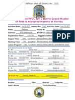 Grand Master's Official Visit Invitation To Districts 11 &amp 12