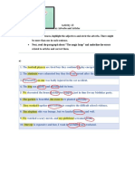 Activity 13 A) : Adverbs and Articles Instructions