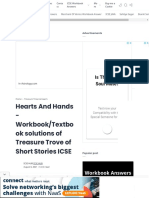 Hearts and Hands - Workbook - Textbook Solutions of Treasure Trove of Short Stories ICSE - ICSE HUB