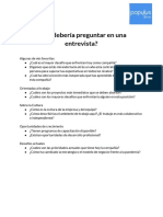 ¿Qué Debería Preguntar en Una Entrevista