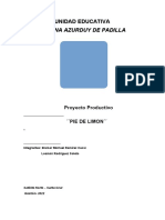 Proyecto Productivo Pie de Limón