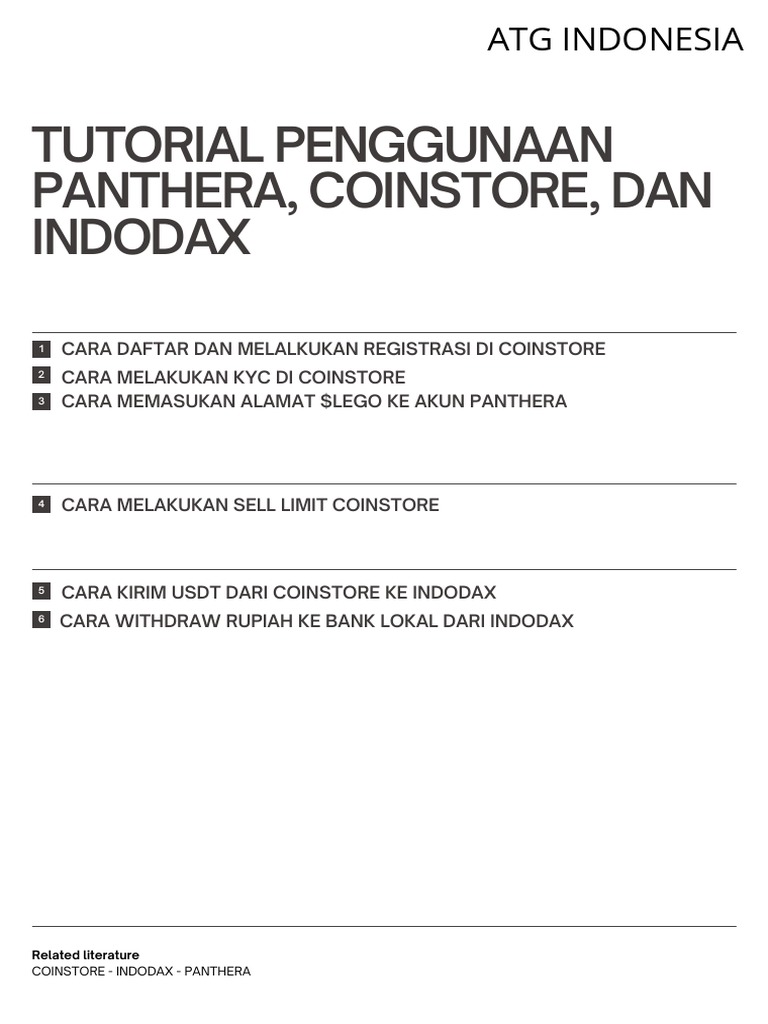 Panduan Lengkap Transaksi Indodax dan Coinstore | PDF | Hukum