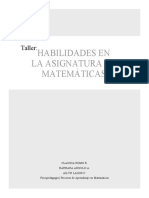 Habilidades en La Asignatura de Matemáticas (1)