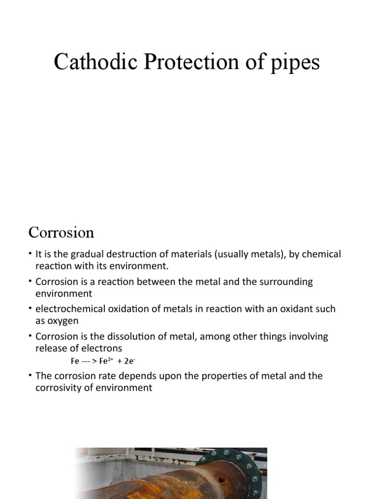 Cathodic Protection Methods for Pipes | PDF | Corrosion | Anode