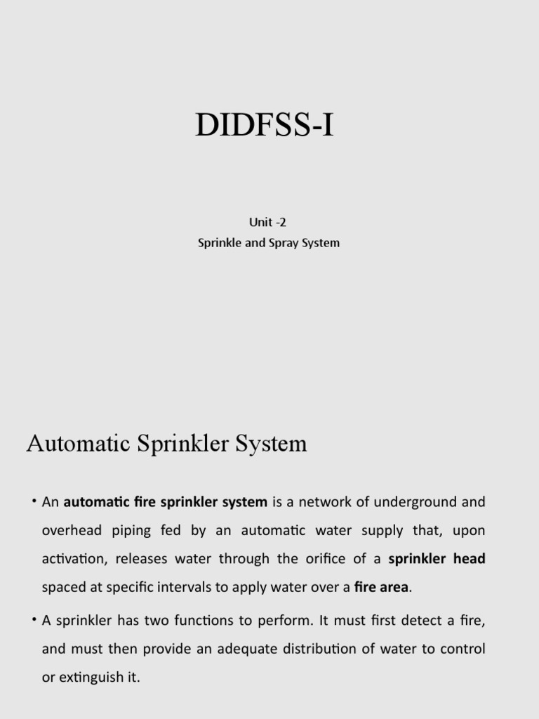 Automatic Fire Sprinkler Systems Overview | PDF | Fire Sprinkler System ...