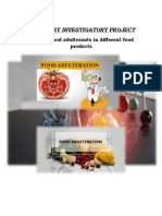 Chemistry Investigatory Project: Study of Food Adulterants in Different Food Products