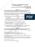 Ignouassignments - in 9891268050: Becc 102: Mathematical Methods in Economics