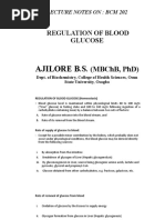 BCM 202 Regulation of Blood Glucose