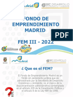 Fondo de Emprendimiento Madrid FEM III - 2022