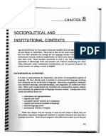 Teaching by Principles. Chapter 8. Sociopolitical and Institutional Contexts