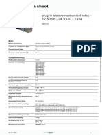 Product Data Sheet: Plug-In Electromechanical Relay - 12.5 MM - 24 V DC - 1 CO