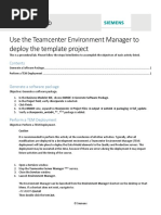 Procedural Lab Use The Teamcenter Environment Manager To Deploy The Template Project