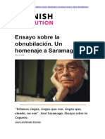 Ensayo Sobre La Obnubilación. Un Homenaje A Saramago