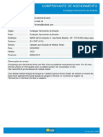 Comprovante de Agendamento - Fundação Hemocentro de Brasília - Cadastro para Doação de Medula Óssea