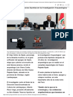 Viejo Señor de Sipán Fue Unificador Del Apogeo de Esta Zona - Noticias - Agencia Peruana de Noticias Andina