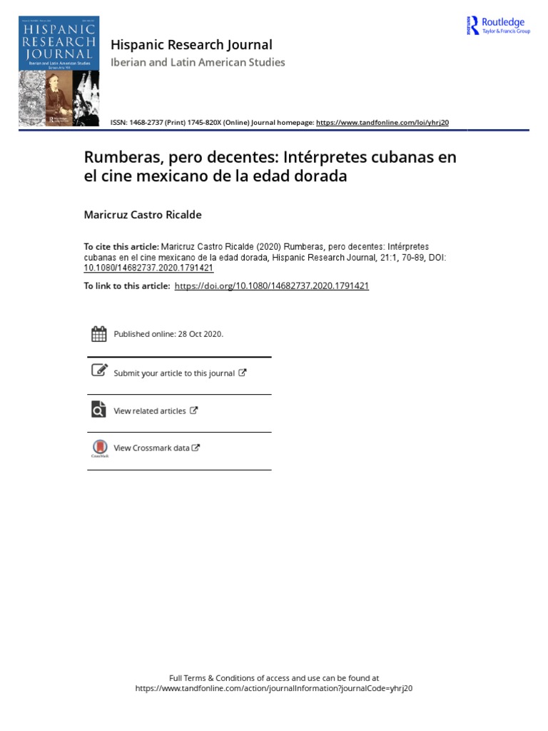 Rumberas Pero Decentes Cubanas en El Cine de Mexico | PDF | México ...