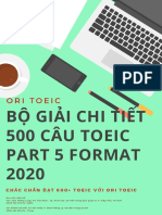 Tong Hop 500 Cau Part 5 Co Loi Giai Chi Tiet Ori Toeic 8183