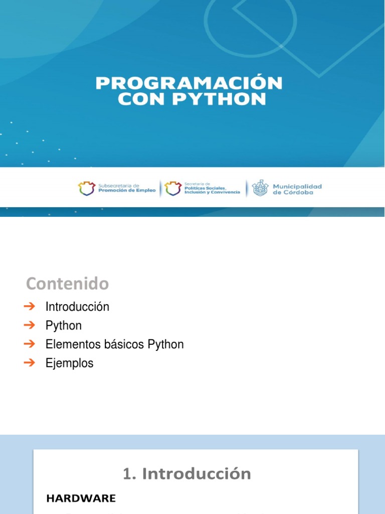 Material de Estudio Programacion Python - Parte 1 | PDF | Python ...