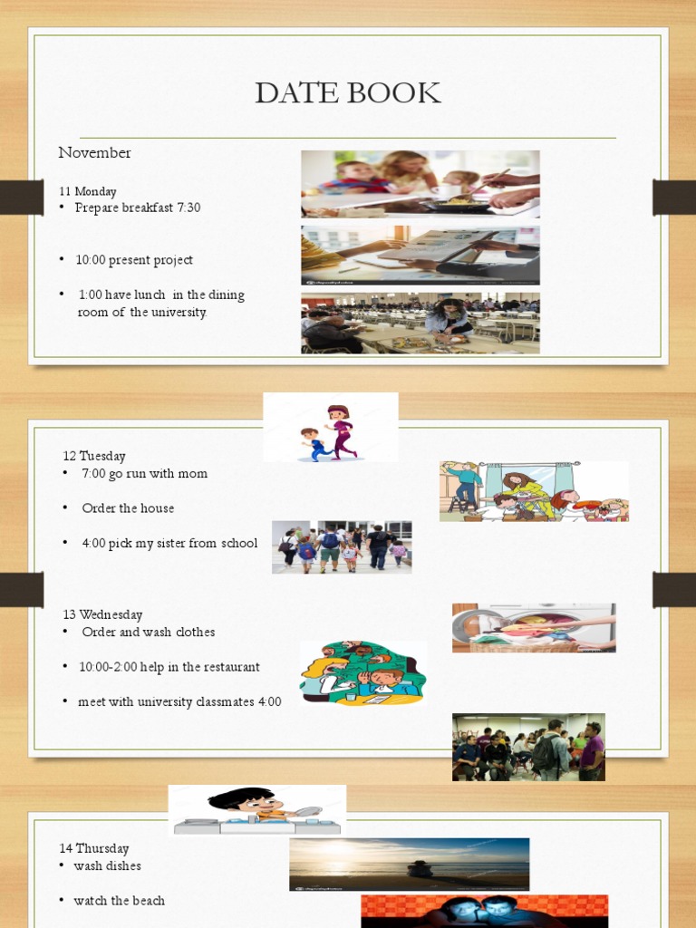 November Weekly Schedule Overview | PDF | Language Arts & Discipline