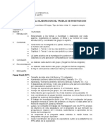 Esquema para El Trabajo de Investigacion