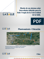 Diseño de un sistema solar fotovoltaico hibrido para la Universidad de La Salle Utopía