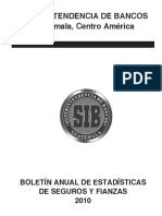 Boletín Anual de Estadísticas de La Actividad Aseguradora Del 2010
