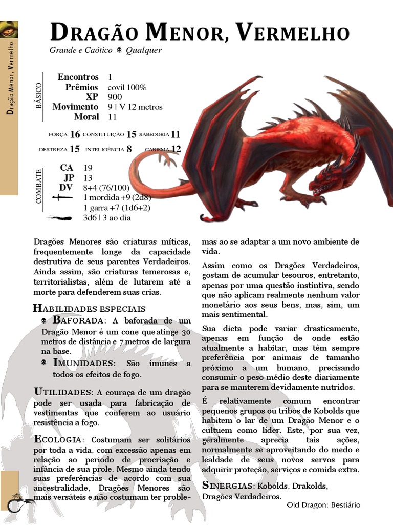 Old Dragons - Dragão Menor | PDF | Dragão