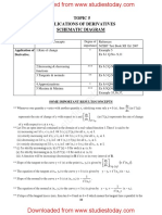 Topic 5 Applications of Derivatives Schematic Diagram