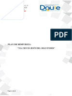 Plan de Respuesta Pregon Vehicular Por Las Fiestas Patronales Sr. de Los Milagro