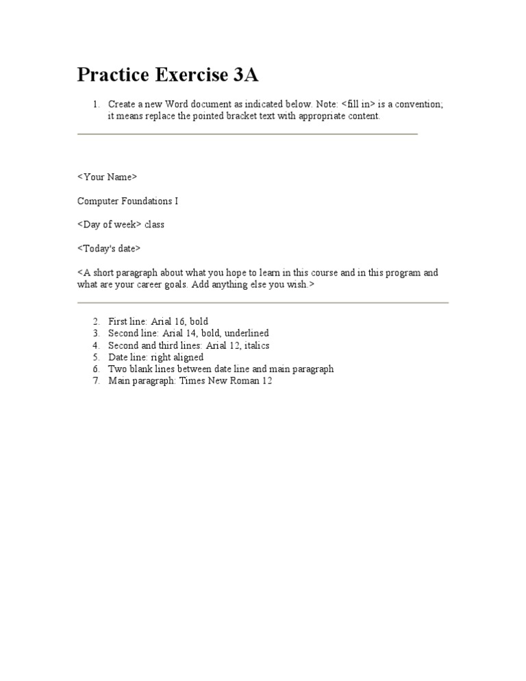 Exercise 1 | PDF | Arial | Typography