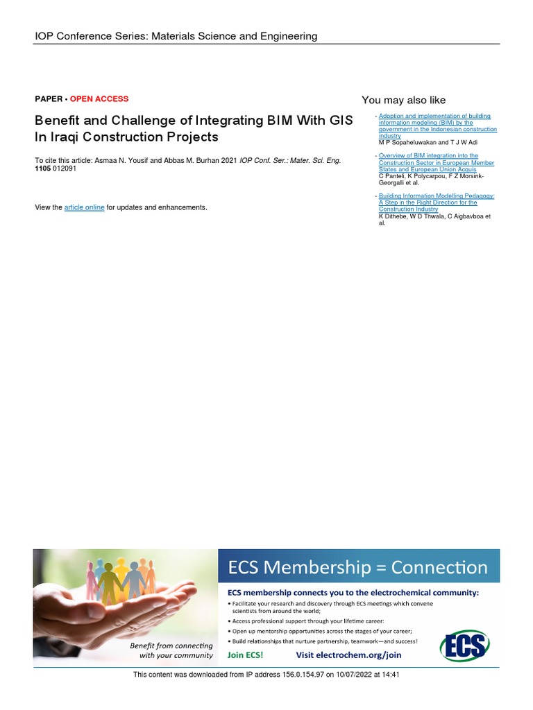 Iraqi Construction: BIM & GIS Integration | PDF | Geographic ...