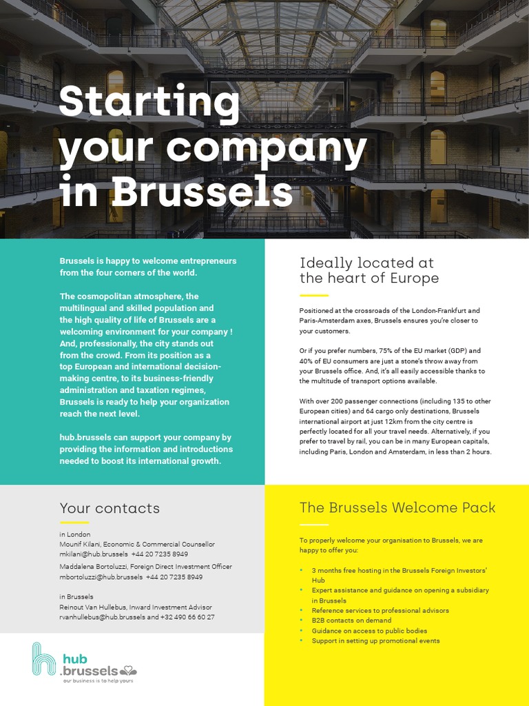 Starting Your Company in Brussels Ideally Located at The Heart of