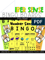Number Sense Bingo