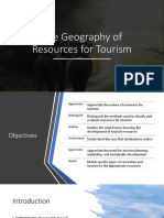 Week 5.1 The Geography of Resources For Tourism