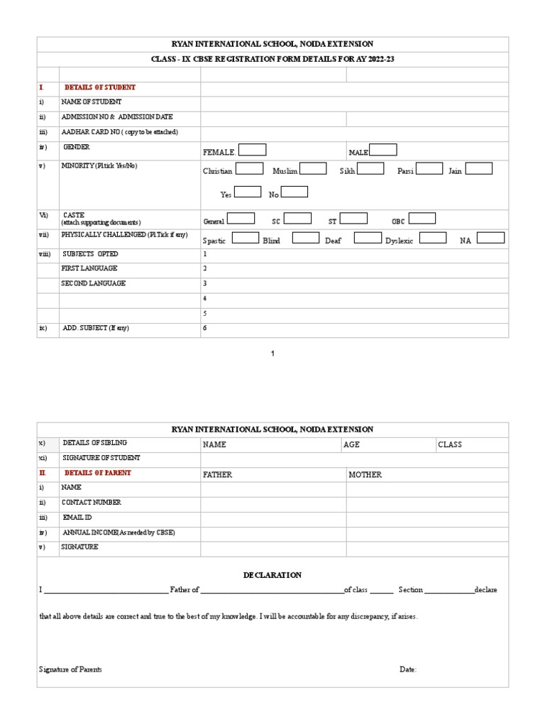 Cir p 18 class ix registration form pdf