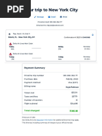 Your Trip To New York City: Payment Summary