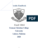 Faculty Handbook: Forman Christian College University Lahore, Pakistan 2020
