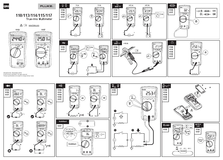 True-Rms Multimeter: OK OK V 110 114 115 117 110 114 115 117 115 117 ...