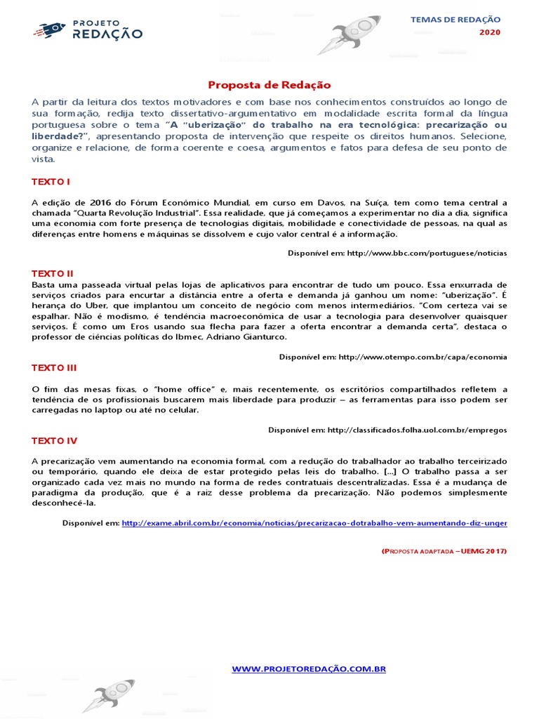 Uberização do Trabalho: Liberdade ou Precarização? | PDF | Economia ...