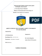 A Term Paper Project Submitted in Partial Fulfillment of The Requirements For The Degree of Bachelor of Arts (Honors in Economics) at