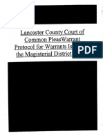 2016 Lancaster County Warrant Protocol 