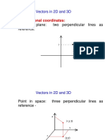 Point in Plane: Two Perpendicular Lines As Reference:: Vectors in 2D and 3D