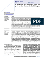 The Effect of Using The K-Pop Idol Ambassador Brand and Company Brand Image On Purchase Decisions On The Marketplace Shopee