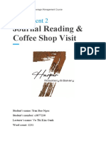 Assignment 2: Journal Reading & Coffee Shop Visit